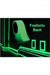Karanlıkta Işık Veren Yansıyan 4 Metre Fosforlu Yeşil Şerit Bant 4 Metre Ikaz Uyarı Bant Fosfor Bant - 7