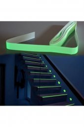 Karanlıkta Işık Veren Yansıyan 4 Metre Fosforlu Yeşil Şerit Bant 4 Metre Ikaz Uyarı Bant Fosfor Bant - 3