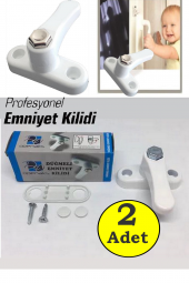 2 Adet ÇELİK Pvc Basmalı Kapı Pencere Emniyet Kilidi Pimapen Kilit Çocuk Emniyet Kilidi - 1