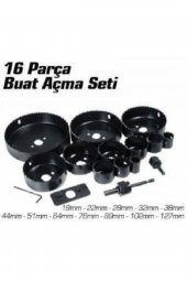 16 Parça Panç Seti Ahşap Kartonpiyer Sunta Alçıpan Delici Testere Takımı Profesyonel Buat Açma Seti - 2