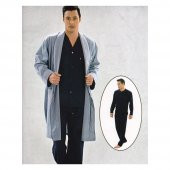 Pierre Cardin 5505 Erkek Çeyizlik Uzun Kollu Pijama Ropdöşambır Takım - Lacivert - 3