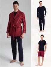 U.S. Polo Assn. 12000 5'li Çeyiz Damat Pijama Takımı Röpdöşambırlı - 1