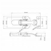 4 Adet Kaput Gergi Mandalı Kovan Kilidi Sandık Klipsi 41-001 - 2