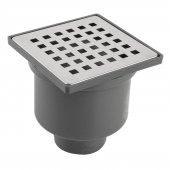 10*10 Q50 ALT ÇIKIŞ YER KROM IZGARA YER SİFONU - 1