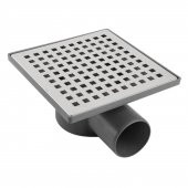 15*15 Q50 YAN ÇIKIŞ YER KROM IZGARA YER SİFONU - 1