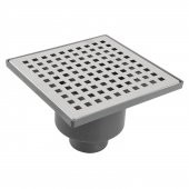 15*15 Q50 ALT ÇIKIŞ YER KROM IZGARA YER SİFONU - 1