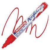 Edding 5100 Akrilik Markör 2-3mm Yuvarlak Uç Trafi̇k Kırmızı - 2