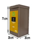 4lü Geri Dönüşüm Kutusu ve Organik Atık Kutusu Set - 6