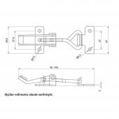 4 Adet Ayarlı Gergi Kilidi Kaput Mandalı Kovan Kilidi Kod 41-003 - 2