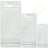 6x25 cm (Kapalı Hali 6x15 cm) 100 Adet Askılı Poşet - Meksika Şapkalı - 5
