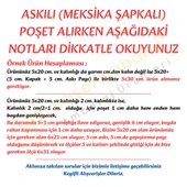 8x15 cm (Kapalı Hali 8x5 cm) 100 Adet Askılı Poşet - Meksika Şapkalı - 2