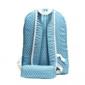 Mavi Beyaz Puantiyeli Sırt Çantası Kalemlik Hediyeli - 4