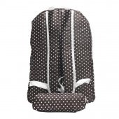 Kahverengi Beyaz Puantiyeli Sırt Çantası Kalemlik Hediyeli - 4