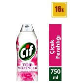 Cif Jel Temizleyici Tüm Yüzeyler Çiçek Ferahlığı 16 x 750 ML - 1