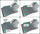 SMART FORFOUR Kauçuk Gri Oto Paspas Seti thumbnail 3