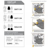 MERCEDES-BENZ E SERİSİ W212 2009-2017 Plus Bej Oto Paspas Seti - 5