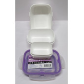 ÜÇSAN PLASTİK / 3 LÜ LÜX YAN KİLİTLİ DİKDÖRGEN SAKLAMA KABI / UZUNLUK 21 _ 28 _ 12 CM GENİŞLİK 15 _ 12 _ 9 CM DERİNLİK 9 _ 7 _ 6 / 2 LT_ 1 _ LT _ 0 45 LT - 5