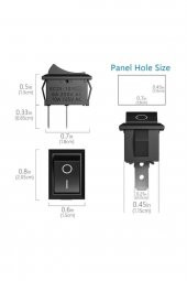 Aç Kapa Anahtar kırmızı Switch Mini 5 Adet - 4