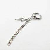 Zincirli Ve Şimşek Erkek Çelik Küpe - 5