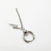 Zincirli Ve Şimşek Erkek Çelik Küpe - 12