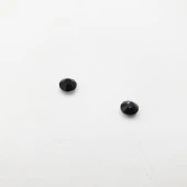 Siyah Taşlı Erkek Çelik Küpe - 2