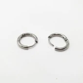 İnce Halka Çelik Küpe Beyaz Renk - 2