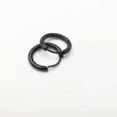 İnce Halka Çelik Küpe Beyaz Renk - 8