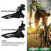 Hsgl Bisiklet Siyah Alttan Çektirmeli TZ-30 Ön Attırıcı Yedek parça Aksesuar - 4