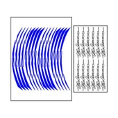 Bajaj Reflektör Mavi Pulsar Uyumlu 1 Set Jant Şeridi thumbnail 1