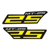 Yamaha Mt-25 Uyumlu Sarı Yan Stıcker Set - 1