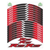 Yamaha Reflektör Kırmızı Baskı R25 Uyumlu 1 Set Jant Şeridi thumbnail 1