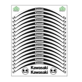 Skm Beyaz Siyah Kawasaki Uyumlu Reflektörlü 1 Set Jant Şeridi thumbnail 1