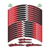 Bajaj Reflektör Kırmızı Baskı Pulsar Uyumlu 1 Set Jant Şeridi thumbnail 1