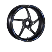 Yamaha Reflektör Mavi Baskı R25 Uyumlu 1 Set Jant Şeridi - 2