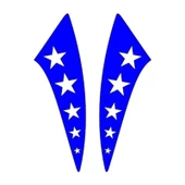 Cg Mavi Yıldızlı Çamurluk Yan Sticker - 1