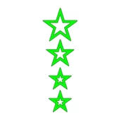 Cg F.Yeşil Yıldızlı Çamurluk Üst Sticker - 1