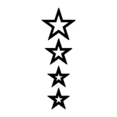Cg Siyah Yıldızlı Çamurluk Üst Sticker - 1