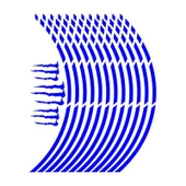 Reflektör Mavi Kesik 1 Set Jant Şeridi thumbnail 1