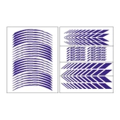 Yamaha Reflektör Mavi Racing R25 Uyumlu 1 Set Jant Şeridi thumbnail 1