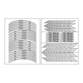 Yamaha Reflektör Beyaz Racing R25 Uyumlu 1 Set Jant Şeridi thumbnail 1