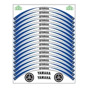 Yamaha Mavi Beyaz Uyumlu Reflektörlü 1 Set Jant Şeridi - 1