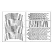 Yamaha Reflektör Beyaz Mt-25 Uyumlu Racıng 1 Set Jant Şeridi thumbnail 1