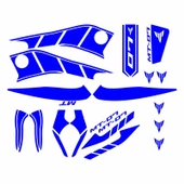 Yamaha Mt07 2014 - 2017 Uyumlu Mavi Sticker Set - 1