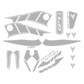 Yamaha Mt07 2014 - 2017 Uyumlu Beyaz Sticker Set - 1