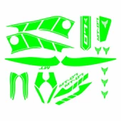 Yamaha Mt07 2014 - 2017 Uyumlu Yeşil Sticker Set - 1