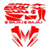 Bajaj Pulsar Ns200 Uyumlu Kırmızı Sticker Set - 1