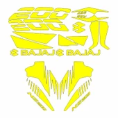 Bajaj Pulsar Ns200 Uyumlu Sarı Sticker Set - 1