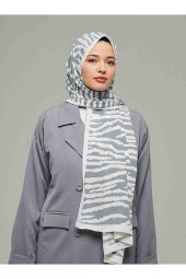 Kadın Inci Serisi Gri Hint Desenli Şal thumbnail 2