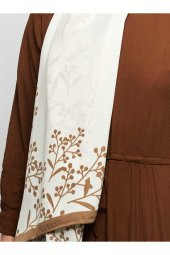 Inci Serisi Vizon Papaver Desenli Şal thumbnail 2