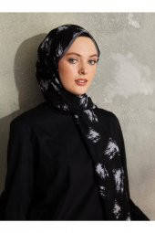 Touch Medine Ipeği Brush Desen Siyah thumbnail 1